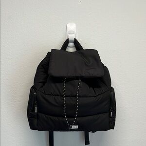 Wilo The Label | Black Puffer Drawstring  Backpack